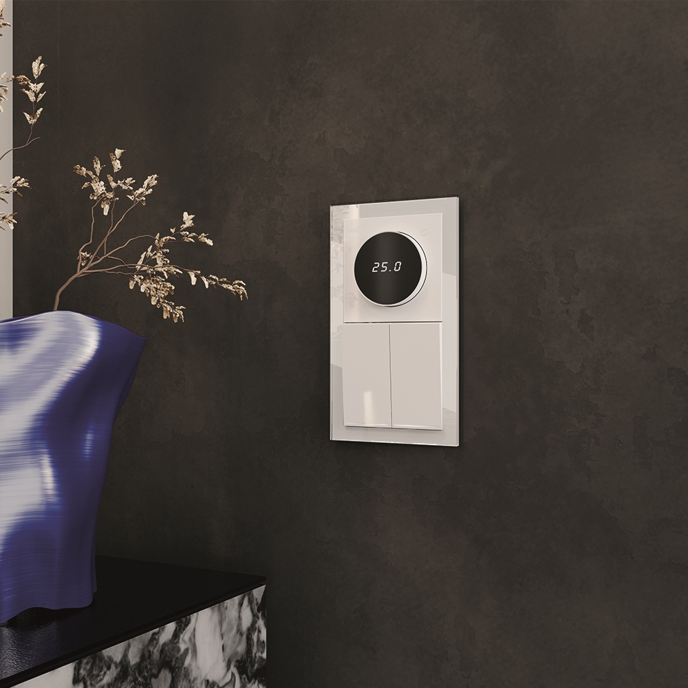 Терморегулятор электронный Voltum S70 с индикацией и датчиком, для теплого пола Белый глянцевый VLS070101 — изображение 4