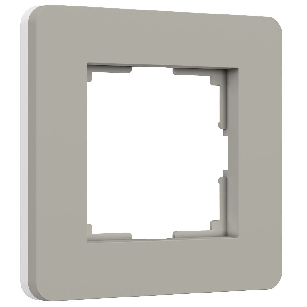 Рамка из поликарбоната Werkel Split на 1 пост Дымчатый / Белый W0013067