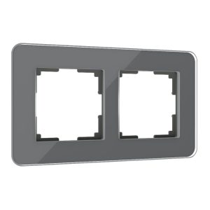 Рамка стеклянная Werkel Elite на 2 поста Графит W0022440