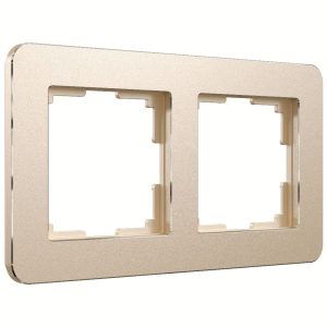 Рамка из металла Werkel Platinum на 2 поста Шампань W0022611