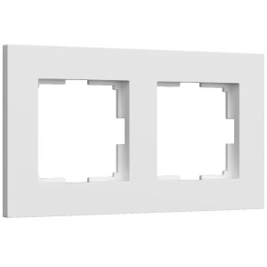 Рамка из поликарбоната Werkel Slab на 2 поста Белый W0022961