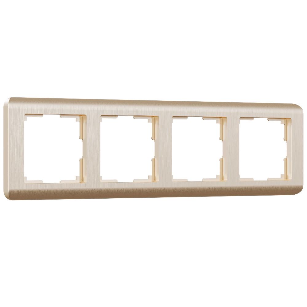 Рамка из поликарбоната Werkel Stream на 4 поста Шампань W0042111