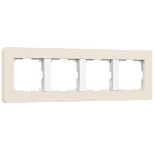 Рамка из поликарбоната Werkel Split на 4 поста Айвори / Белый W0043066