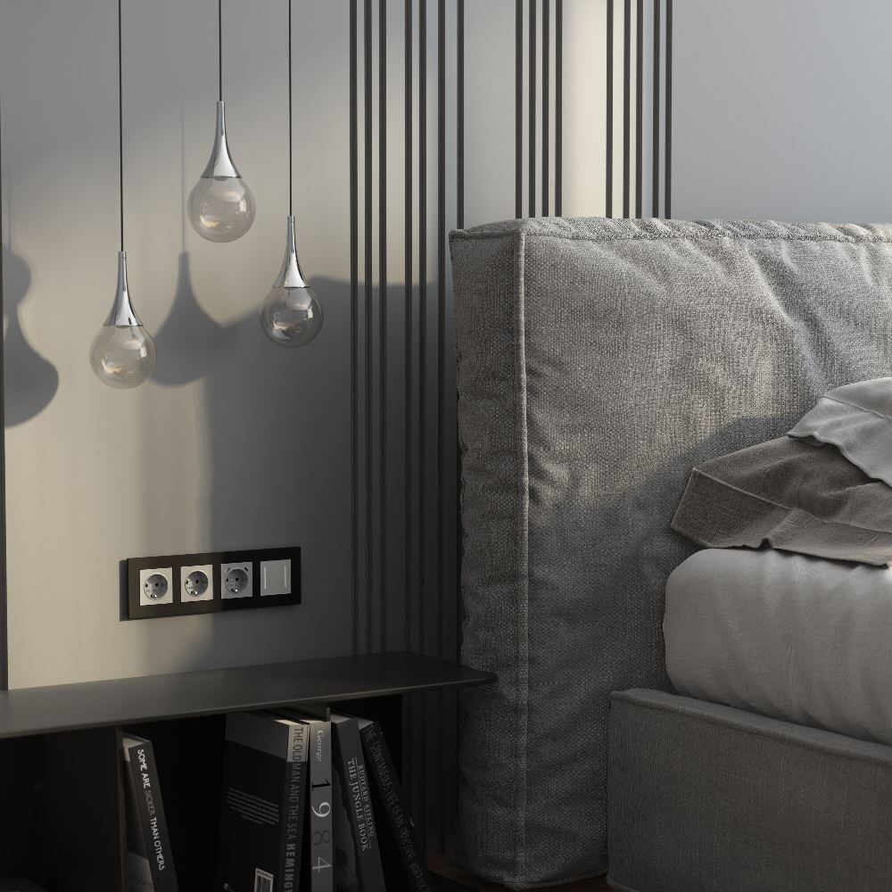 Рамка из металла Werkel AluMax на 4 поста Черный алюминий W0043508 — изображение 3