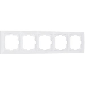 Рамка из поликарбоната Werkel Snabb basic на 5 постов Белый W0052001