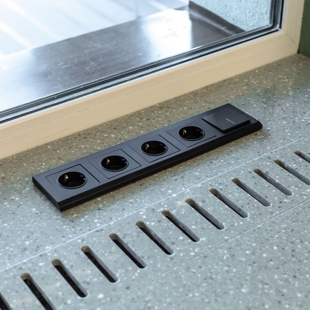 Выключатель одноклавишный встраиваемый Werkel с подсветкой Черный матовый W1110108 — изображение 3