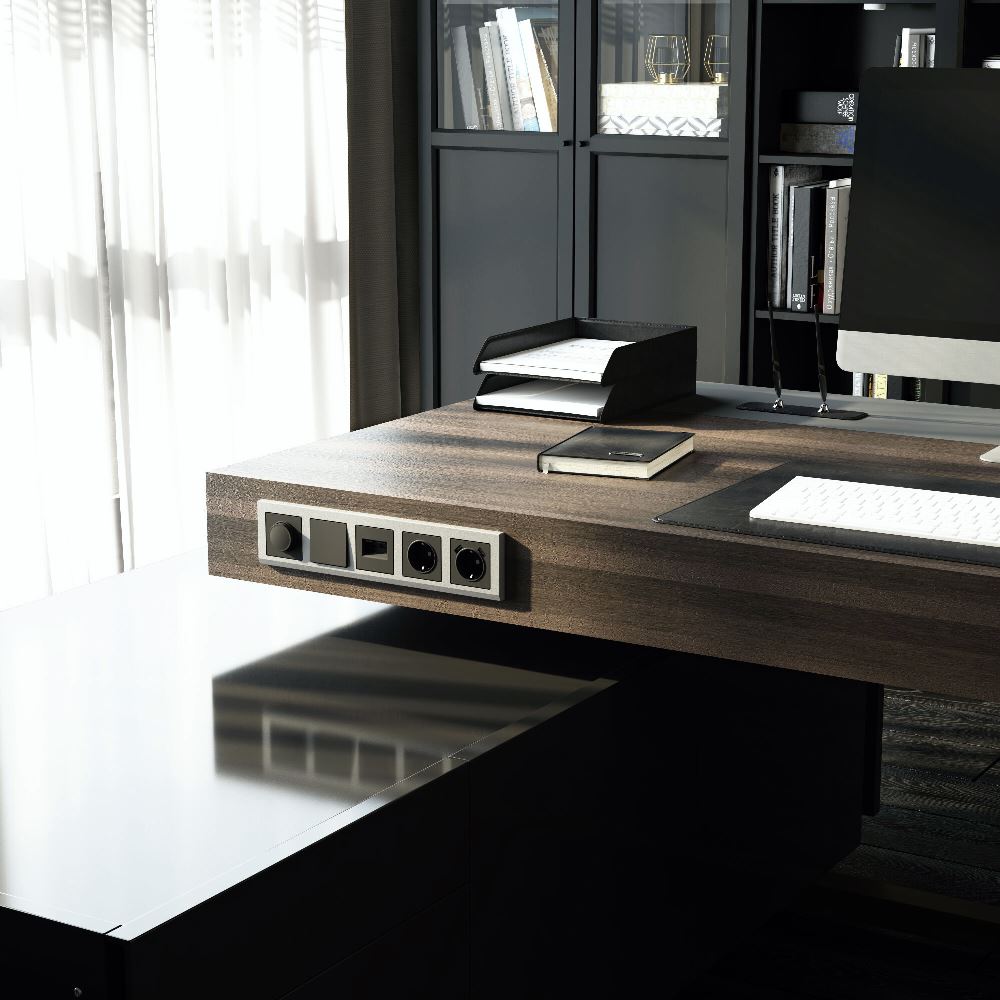 Выключатель одноклавишный встраиваемый проходной Werkel Графит матовый W1112064 — изображение 2