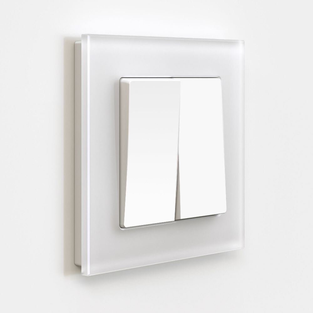 Выключатель двухклавишный встраиваемый Werkel Белый матовый W1120061 — изображение 2