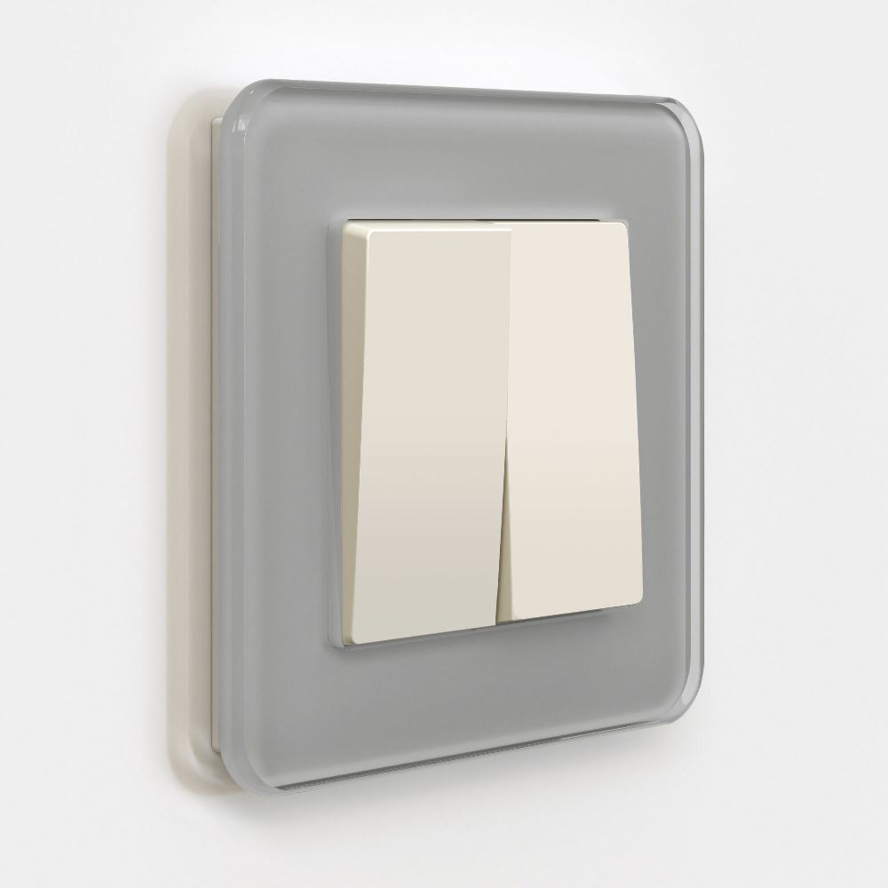 Выключатель двухклавишный встраиваемый Werkel Айвори матовый W1120062 — изображение 2