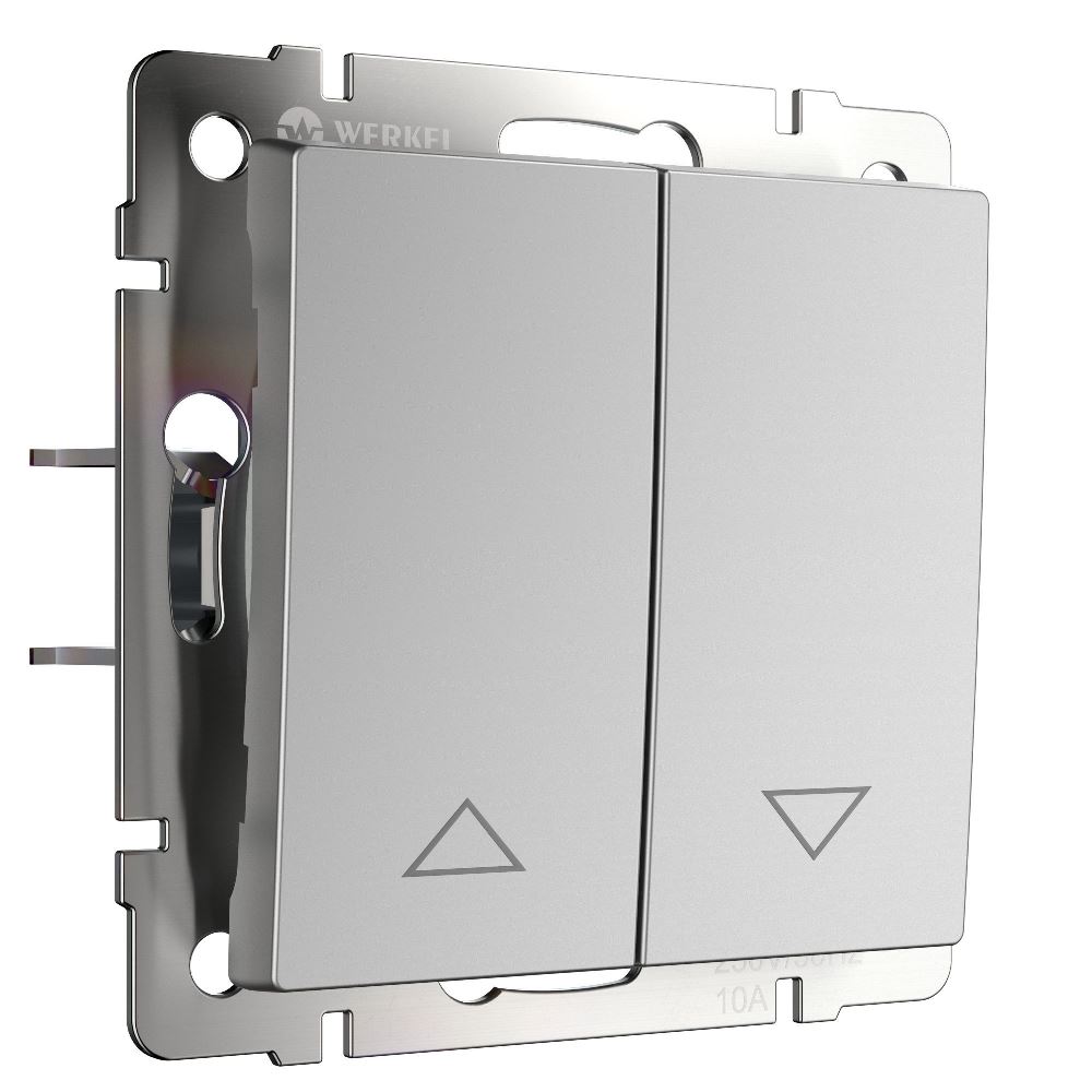 Выключатель жалюзи встраиваемый Werkel Cеребряный W1124506