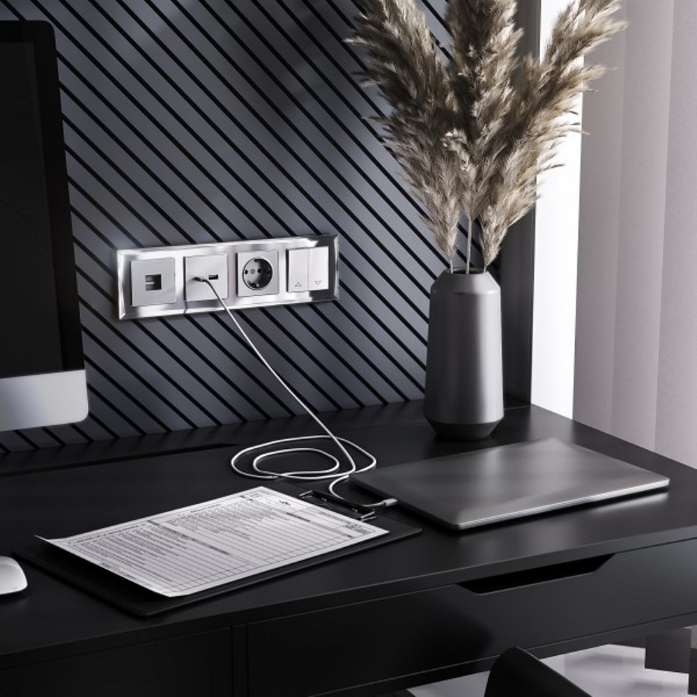 Розетка встраиваемая телефонная Werkel RJ-11 Серебряный W1182006 — изображение 3