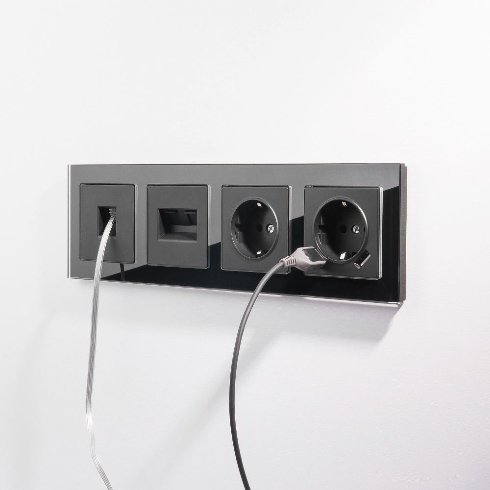 Розетка встраиваемая телефонная Werkel RJ-11 Черный матовый W1182008 — изображение 3