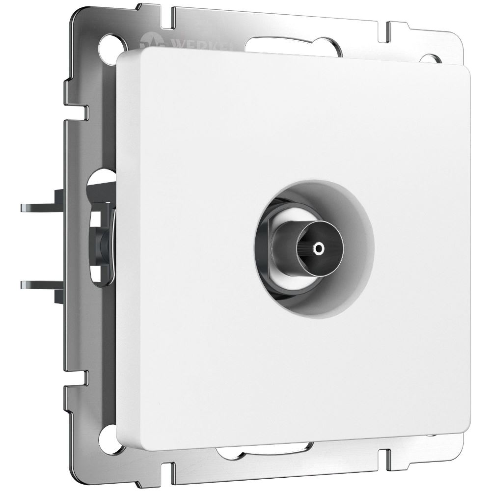 ТВ-розетка встраиваемая оконечная Werkel Белый матовый W1183061