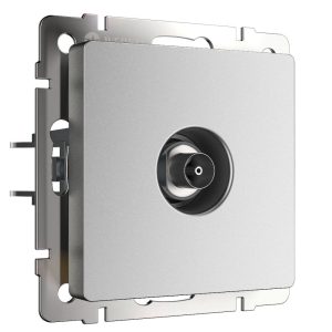 ТВ-розетка встраиваемая оконечная Werkel Серебрянный матовый W1183065