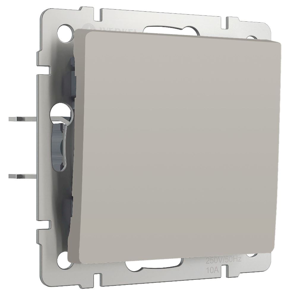 Выключатель одноклавишный встраиваемый проходной Werkel Дымчатый W1212004