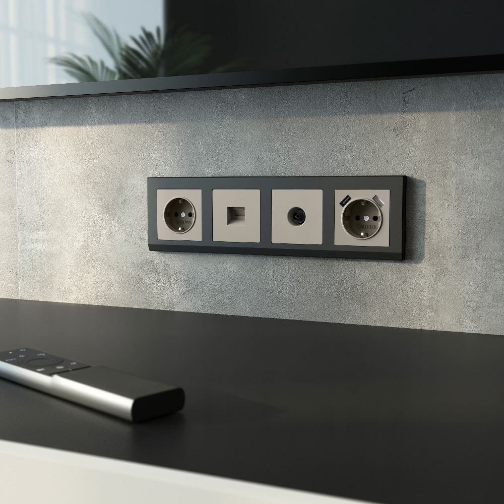 ТВ-розетка встраиваемая оконечная Werkel Дымчатый W1283004 — изображение 2