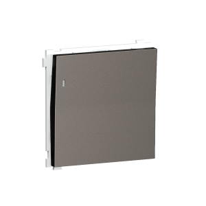 Выключатель одноклавишный встраиваемый проходной Donel R98 с подсветкой Сталь матовая DA03106-DA29037