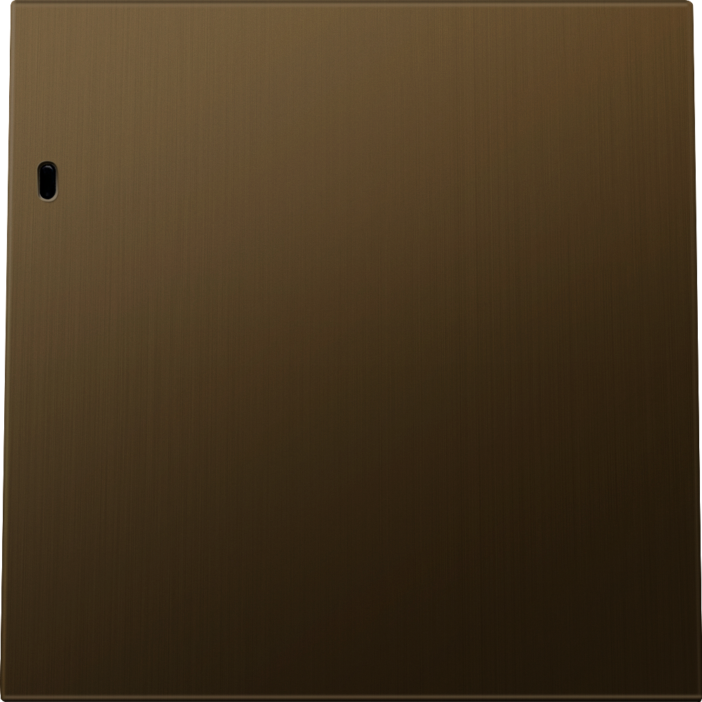 Выключатель одноклавишный встраиваемый звонковый Donel R98 Metal с подсветкой Латунь DA03151-DA290ME — изображение 2