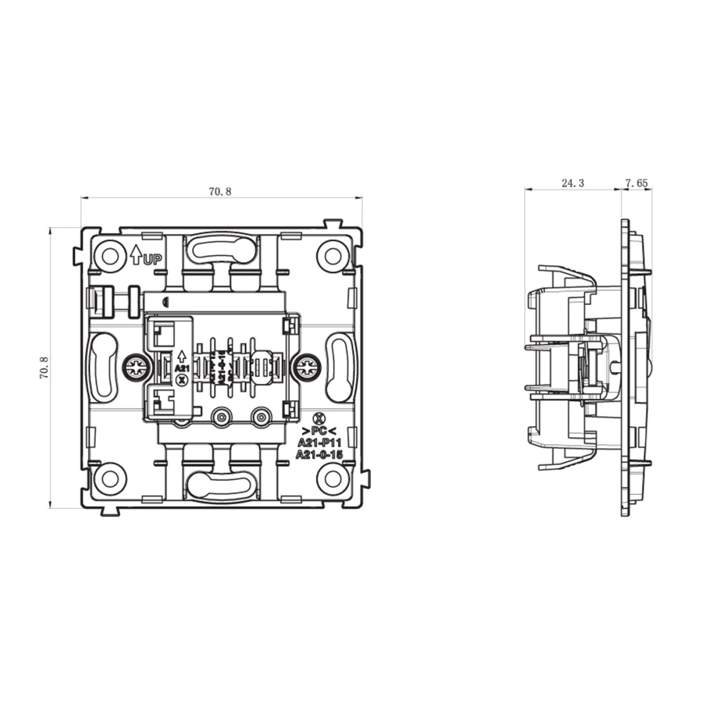 Выключатель одноклавишный встраиваемый Donel R98 Белый матовый DA10100-DA29633 — изображение 6