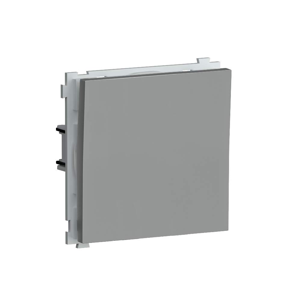 Выключатель одноклавишный встраиваемый проходной Donel R98 Алюминий матовый DA10600-DA29626