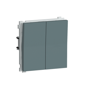 Выключатель двухклавишный встраиваемый перекрестный Donel R98 Изумруд матовый DA10900-DA29539