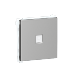 Розетка встраиваемая двойная Ethernet Donel R98 Алюминий матовый DA16300-DA83926