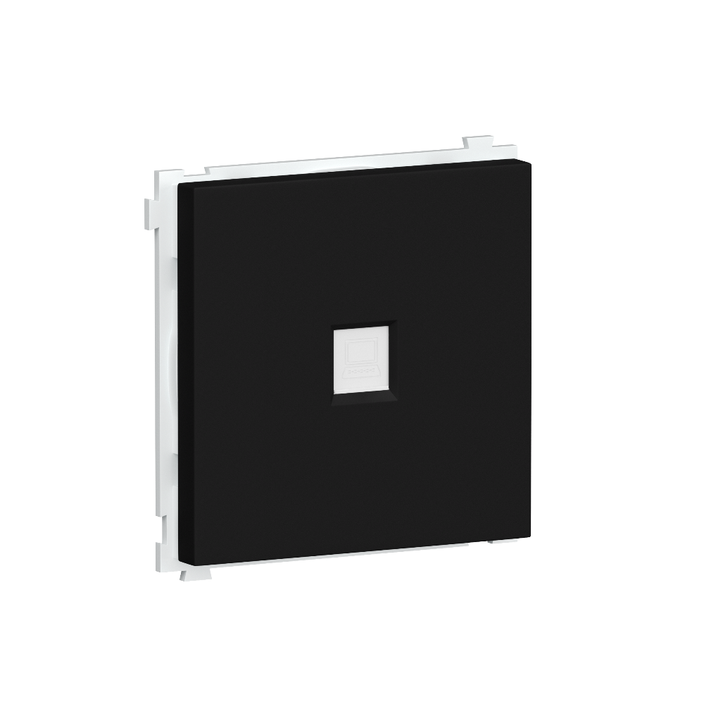 Розетка встраиваемая двойная Ethernet Donel R98 Карбон матовый DA16300-DA83930