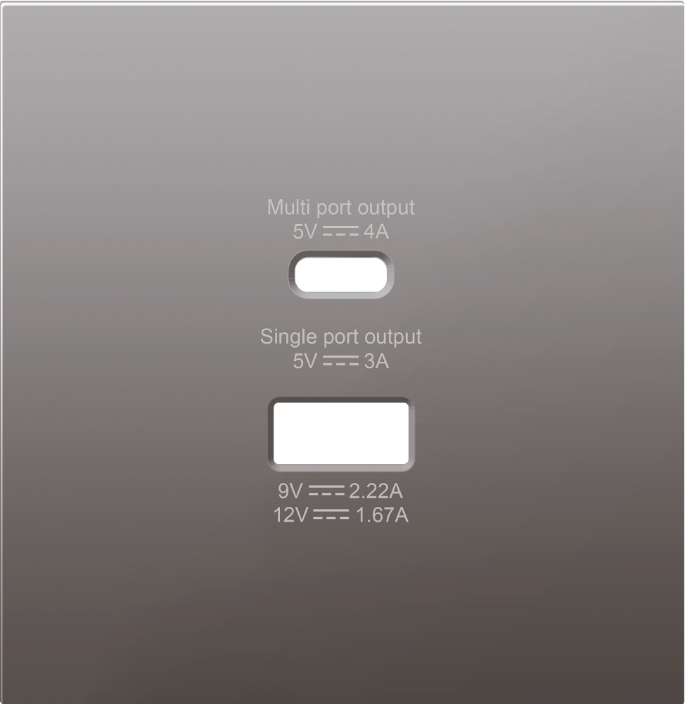 Розетка встраиваемая USB Donel R98 тип A+С быстрая зарядка Сталь матовая DA20400-DA27737 — изображение 2