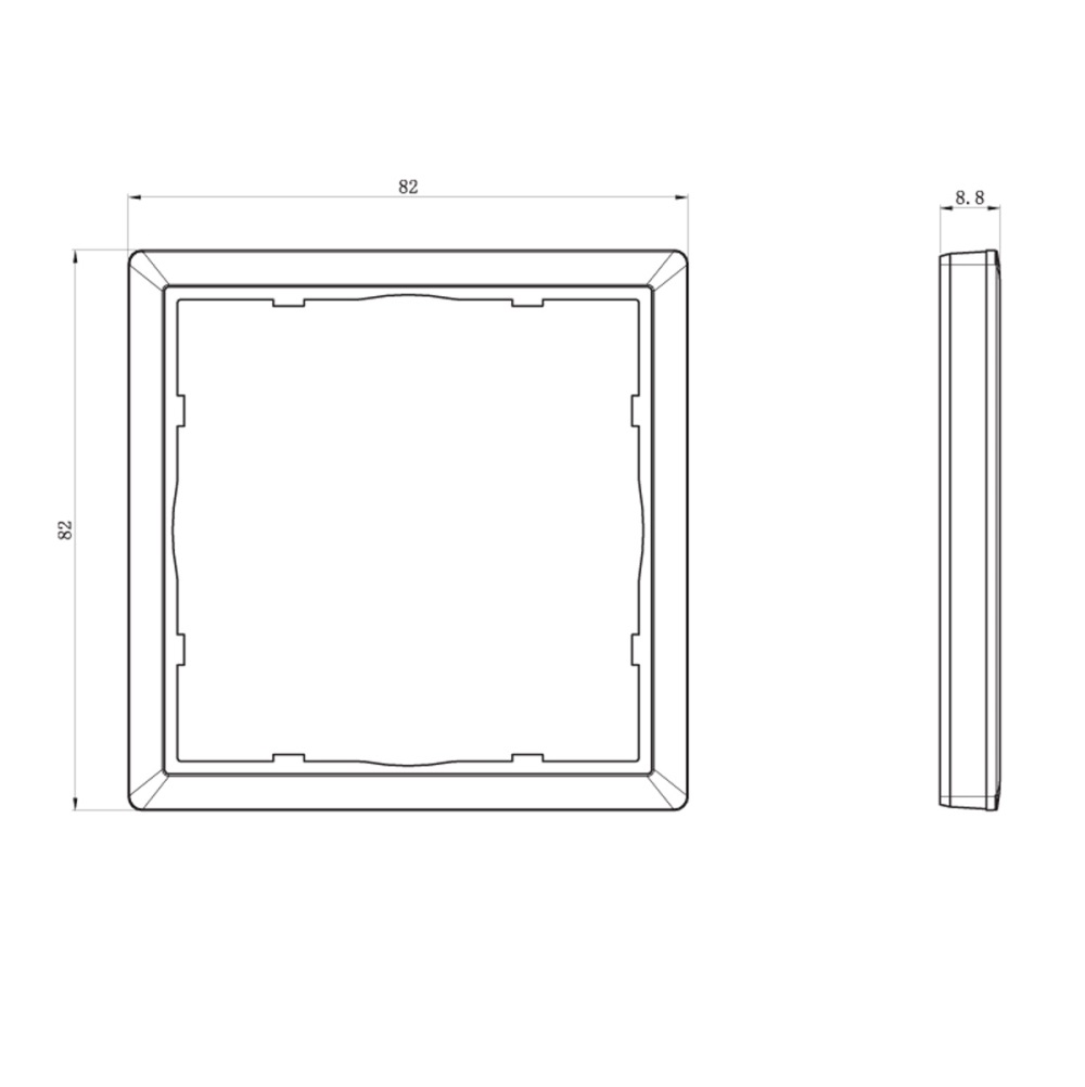 Рамка пластиковая Donel R98 нa 1 пост Белый глянцевый DA21103 — изображение 3