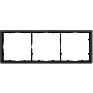 Рамка из металла Donel R98 Metal на 3 поста Вороненая сталь DA213GS