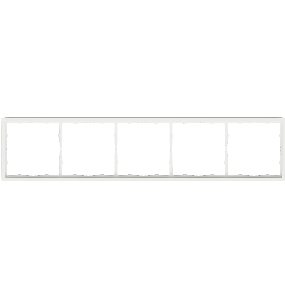 Рамка пластиковая Donel R98 на 5 постов Белый матовый DA21533