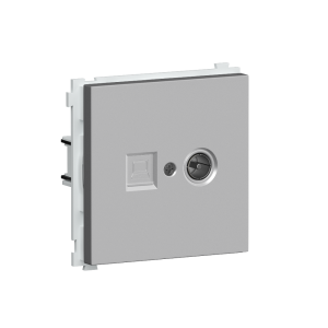 Розетка встраиваемая комбинированная Donel R98 RJ45+ SAT Алюминий матовый DA30600-DA88926