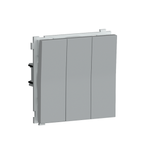 Выключатель трехклавишный встраиваемый Donel R98 звонкового типа Серый матовый DA35100-DA29340