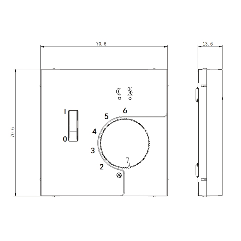 Терморегулятор механический Donel R98 с внешним датчиком пола Белый матовый DTEF231-DA14933 — изображение 5