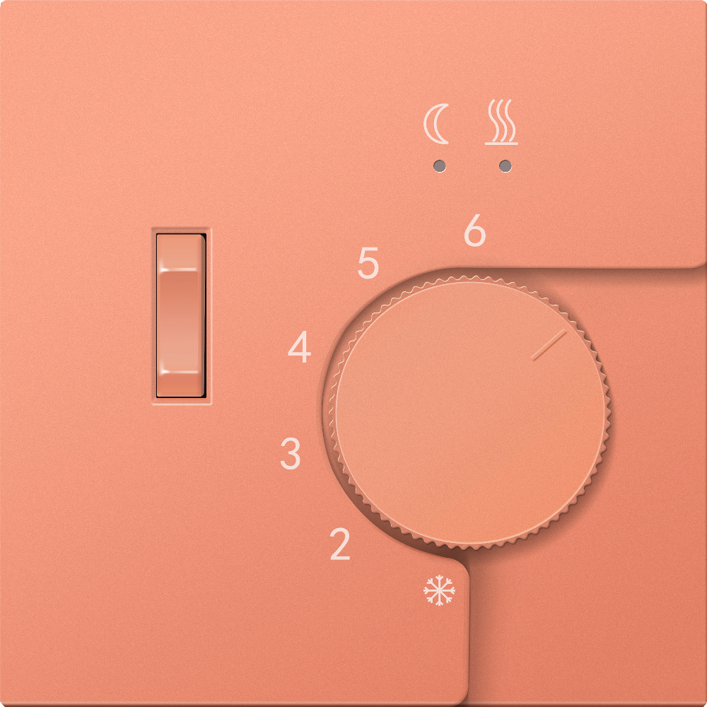 Терморегулятор механический Donel R98 с внешним датчиком пола Коралл матовый DTEF231-DA14945 — изображение 2