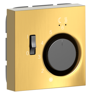 Терморегулятор механический Donel R98 Metal с внешним датчиком Золото матовое DTEF231-DA149BR