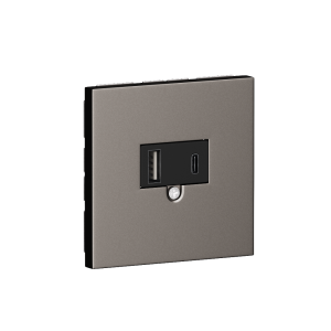 Розетка встраиваемая USB Donel R98 3.1A тип A, С Сталь матовая DUSB3100ANC-DA27637