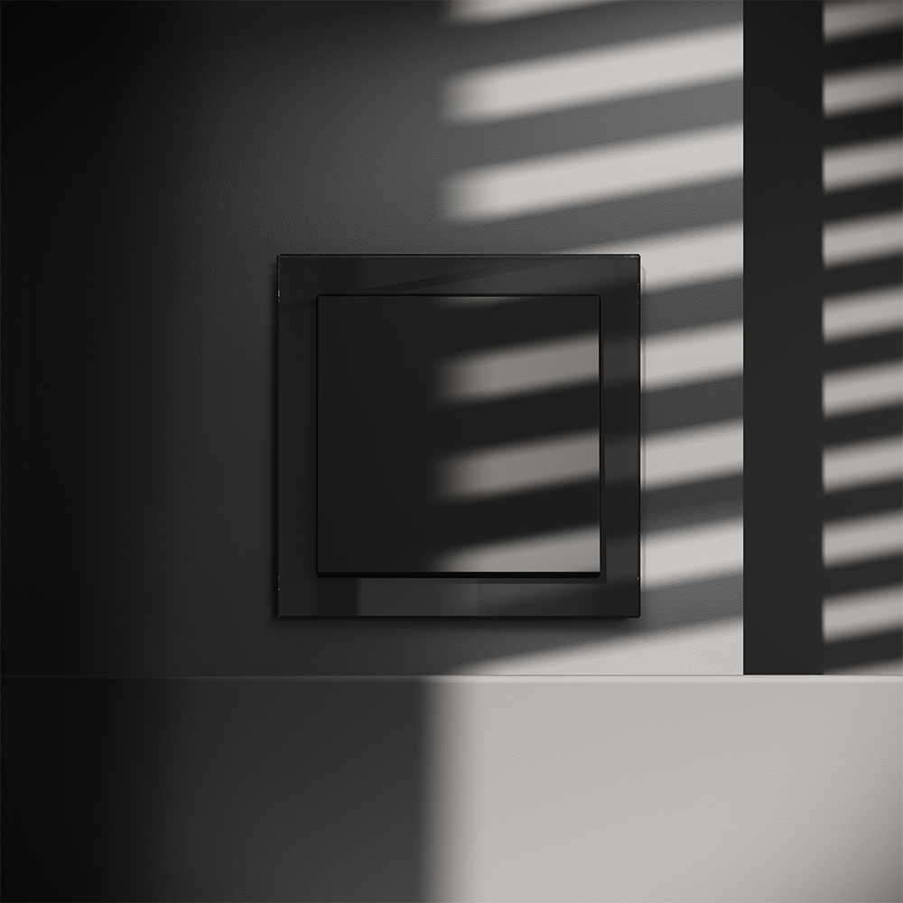Выключатель одноклавишный встраиваемый Voltum S70 Черный матовый VLS010108 — изображение 4