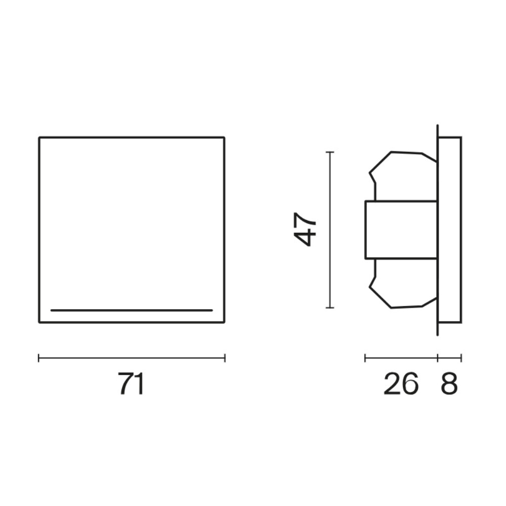 Выключатель одноклавишный встраиваемый Voltum S70 с подсветкой Графит VLS010207 — изображение 6