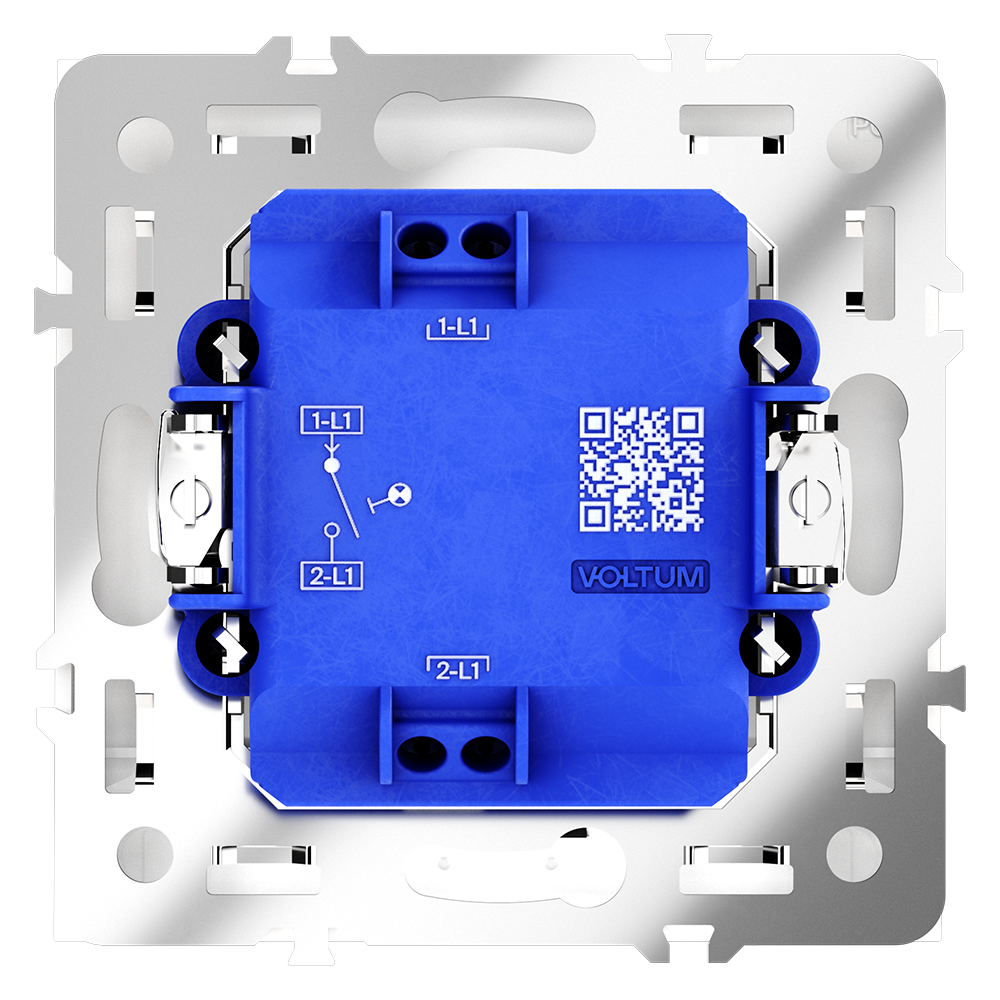 Выключатель одноклавишный встраиваемый Voltum S70 с подсветкой Кашемир VLS010203 — изображение 3