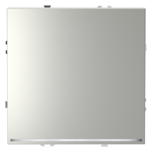 Выключатель одноклавишный встраиваемый Voltum S70 с подсветкой Сталь VLS010205