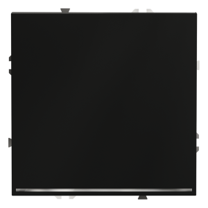 Выключатель одноклавишный встраиваемый проходной Voltum S70 с подсветкой Черный матовый VLS010408