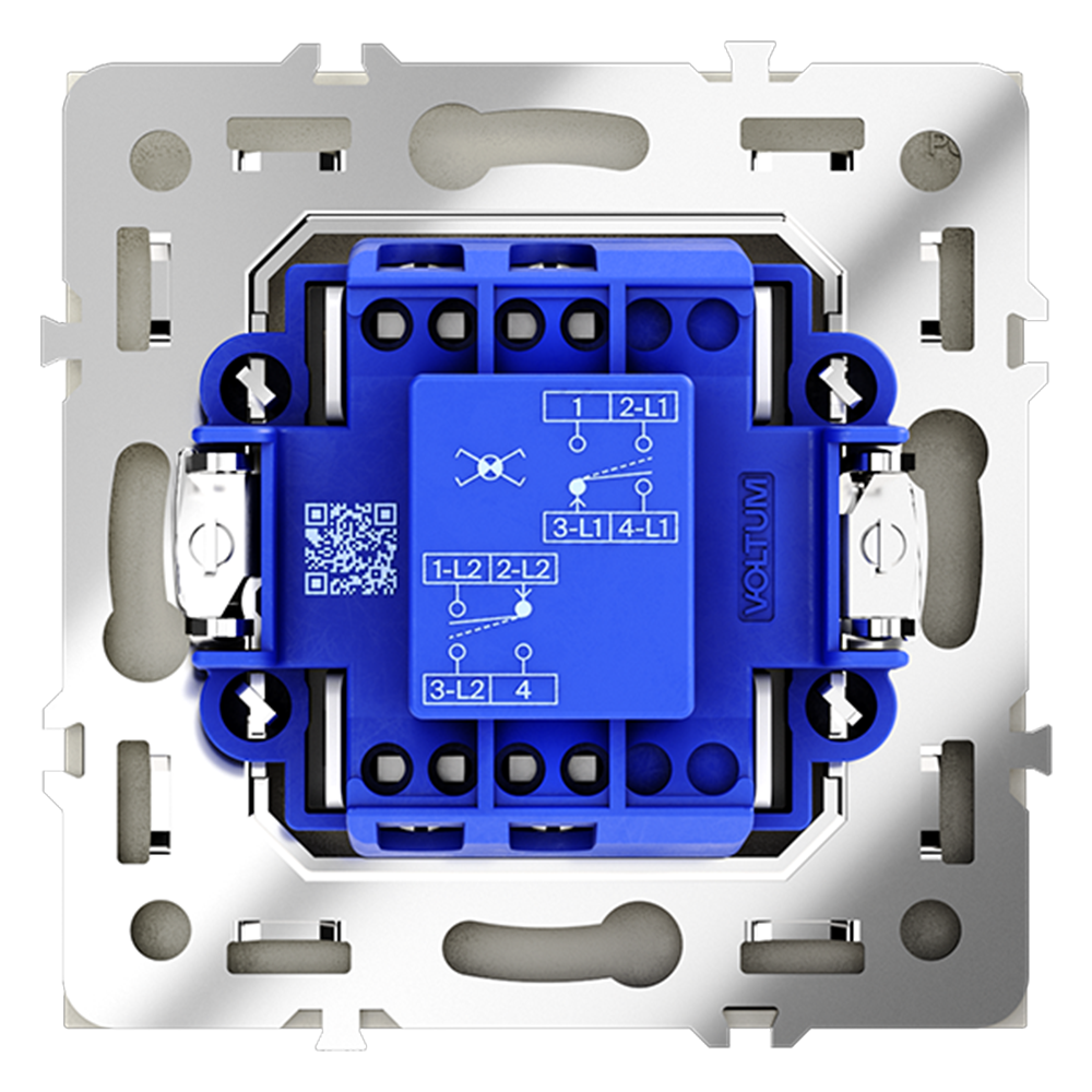 Выключатель одноклавишный встраиваемый перекрестный Voltum S70 Сталь VLS010505 — изображение 3