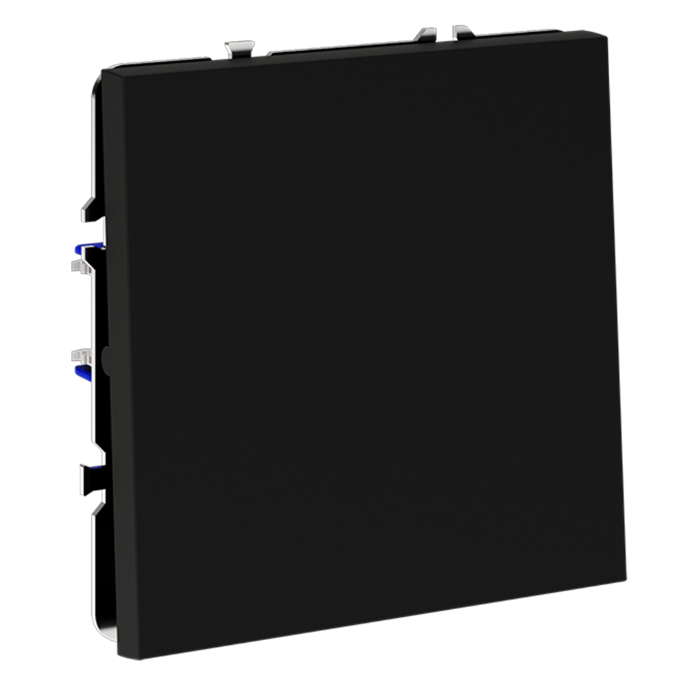 Выключатель одноклавишный встраиваемый с самовозвратом Voltum S70 Черный матовый VLS010608 — изображение 2