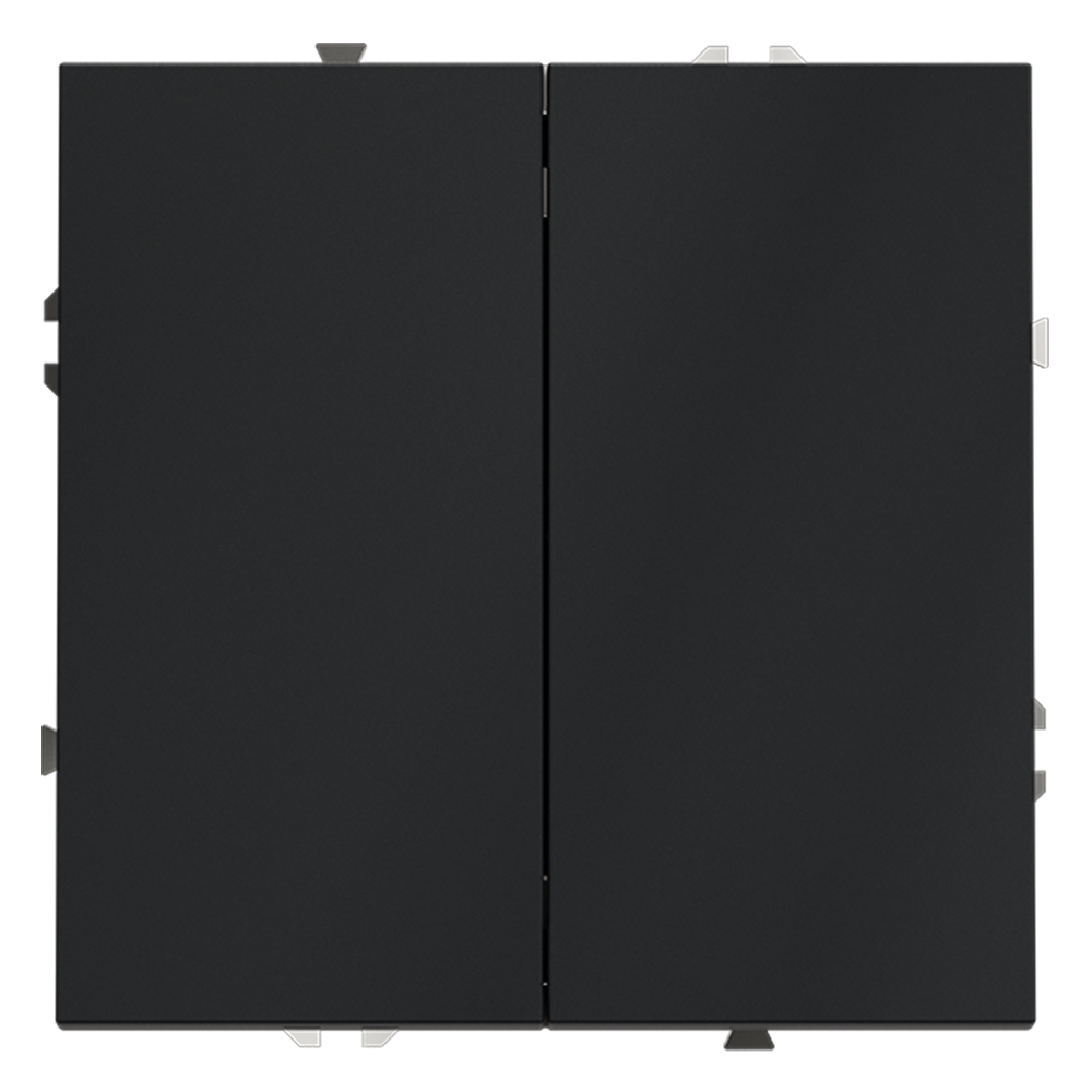 Выключатель двухклавишный встраиваемый Voltum S70 Графит VLS020107