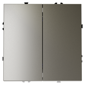 Выключатель двухклавишный встраиваемый с самовозвратом Voltum S70 Шелк VLS020604