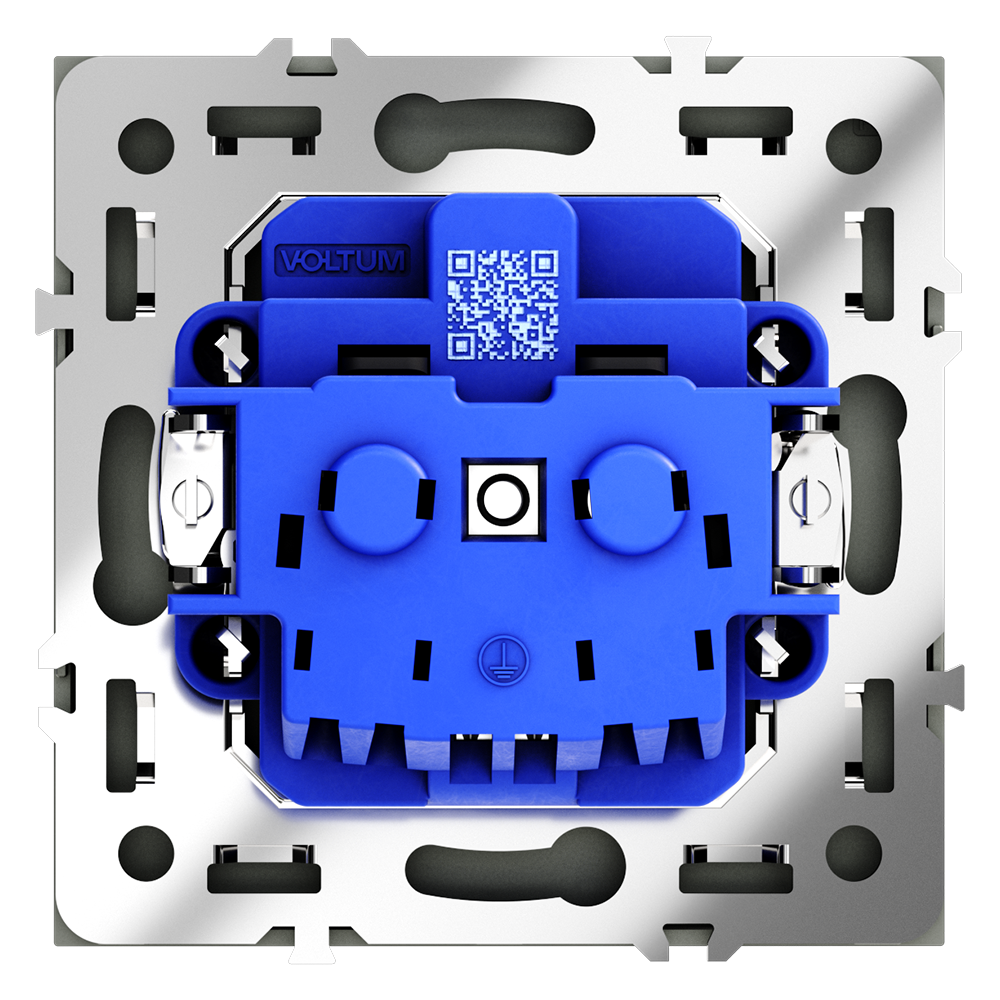 Розетка встраиваемая Voltum S70 с заземлением Soft touch Титан VLS040106 — изображение 3