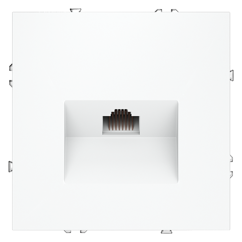 Розетка встраиваемая Ethernet Voltum S70 RJ45 cat.6 Белый матовый VLS060102