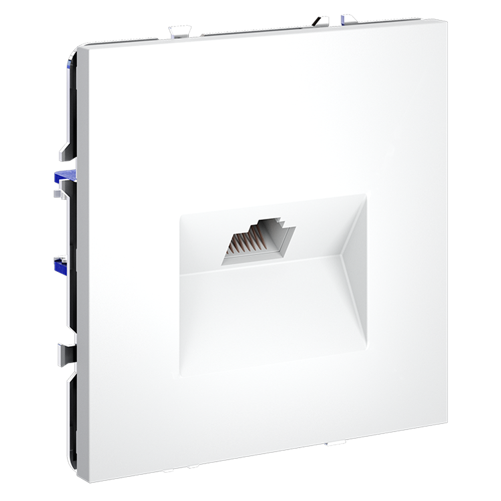 Розетка встраиваемая Ethernet Voltum S70 RJ45 cat.6 Белый матовый VLS060102 — изображение 2