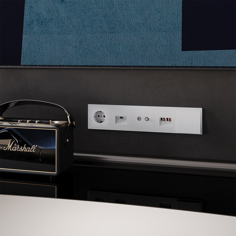 Розетка встраиваемая Ethernet Voltum S70 RJ45 cat.6 Белый матовый VLS060102 — изображение 5